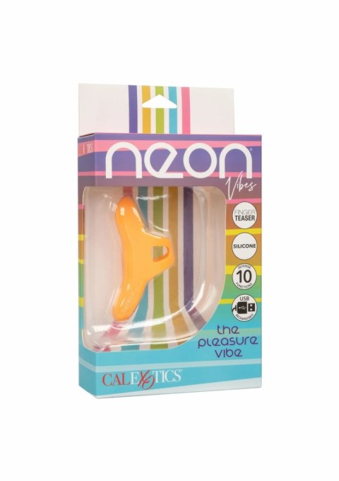 CalExotics Neon Vibes The Pleasure Vibrator silikonowy mini masażer palcowy 10 trybow