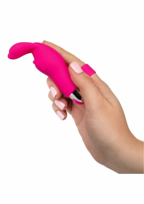 CalExotics Rechargeable Finger Bunny silikonowy mini masażer USB rożowy