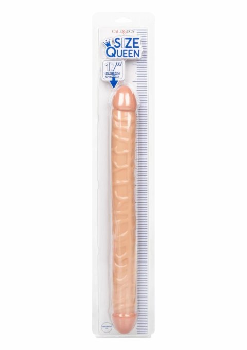 CalExotics Size Queen Double Dong 17 inch - podwojny model, elastyczny 43 cm