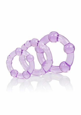 CalExotics Island Rings Zestaw 3 Pierścieni TPR z Wypustkami - S/M/L