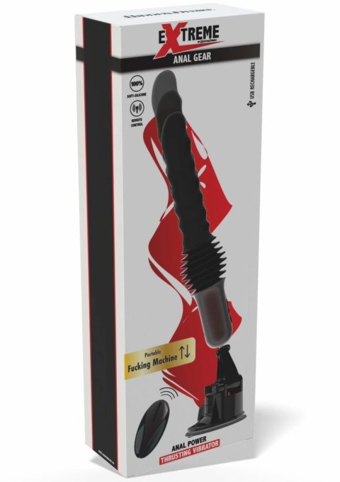 Hidden Desire Anal Power Thrusting Vibrator - model z funkcją ruchu posuwistego, 37 cm