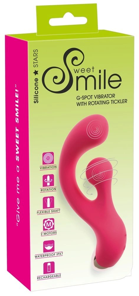 Sweet Smile G-Spot Vibrator z rotacją i podwojną mocą, fioletowy 18 cm