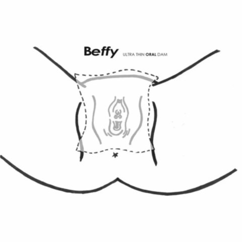 Asha International Beffy Dental Dam Natural 3 sztuki - cienkie, bezzapachowe arkusze ochronne