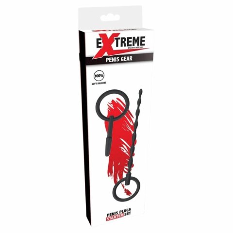Hidden Desire Extreme Zestaw 2 wtyczek silikonowych z pierścieniem, czarny