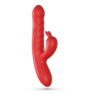 Crushious Lapin Red - wielofunkcyjny masażer intymny z ruchomym trzonem