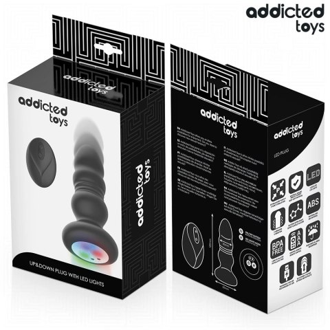 Addicted Toys Rotacyjny stymulator analny LED z pilotem 11,9 cm silikonowy