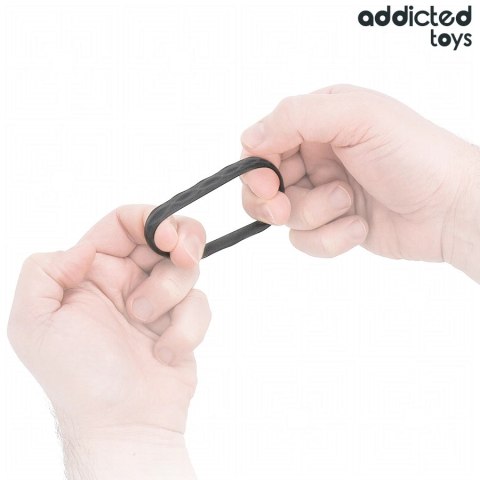 Addicted Toys Zestaw Teksturowanych Pierścieni Silikonowych 4 Rozmiary