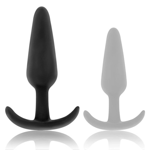 Black&Silver Kael silikonowy stymulator analny z ergonomicznym uchwytem, średni