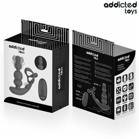 Addicted Toys Prostata Rotator z pilotem - silikonowy, 10 trybow, USB