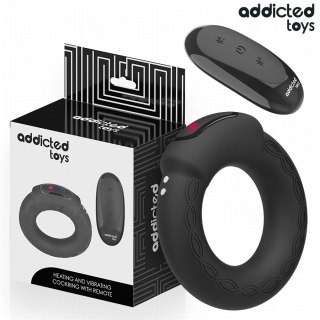Addicted Toys model HeatWave - pierścień wibracyjny z funkcją grzania i pilotem