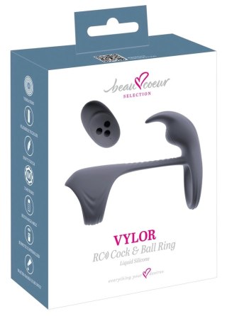 Beau coeur Vylor RC - silikonowy system intymny z pilotem, 2 silniki, czarny