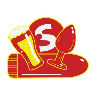 Shots Naszywka Woven Badge Motyw Imprezowy Piwo Korkowy