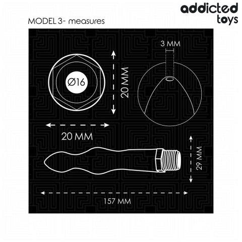 Addicted Toys Model 3 - Szczotka higieniczna z adapterem uniwersalnym 157 mm