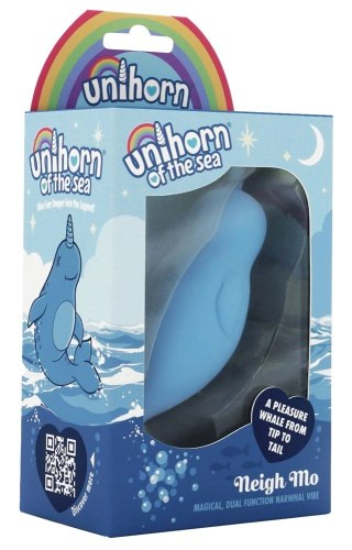 Unihorn Narwhal - Dwufunkcyjny stymulator łechtaczki z silikonu, 14,3 cm