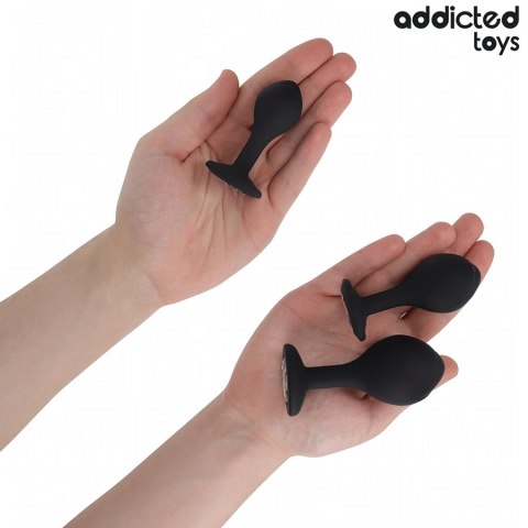 Addicted Toys Zestaw 3 ozdobnych zatyczek kulistych silikonowych