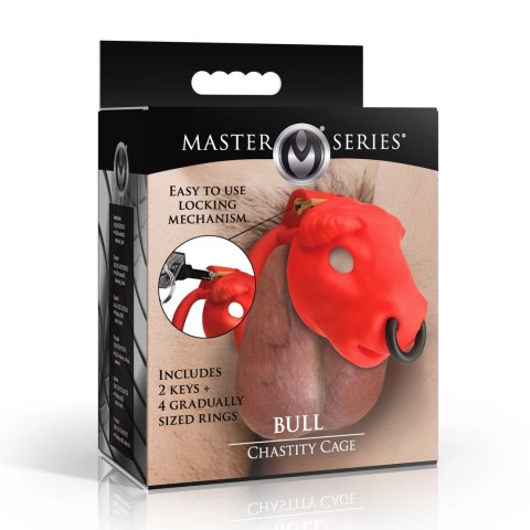 Bull System zabezpieczający Jaula Chastity Cage czerwona XL