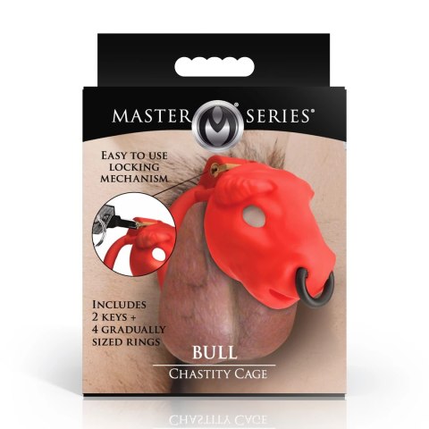 Bull System zabezpieczający Jaula Chastity Cage czerwona XL