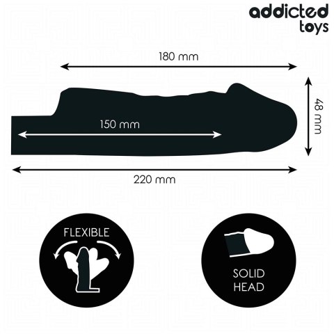 Addicted Toys Transparent Extension System 27 cm - elastyczna nakładka