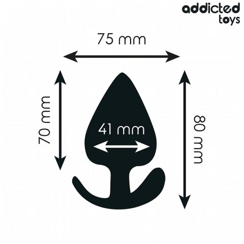 Addicted Toys Zatyczka anatomiczna silikonowa L 8 cm ergonomiczna podstawa
