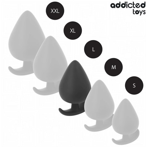 Addicted Toys Zatyczka anatomiczna silikonowa L 8 cm ergonomiczna podstawa
