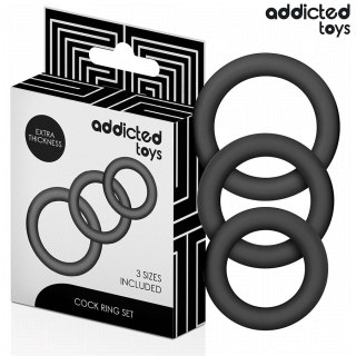 Addicted Toys Zestaw 3 Pierścieni Silikonowych Model 1 - Komfort i Dopasowanie