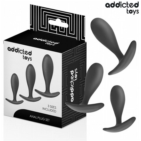 Addicted Toys Zestaw 3 anatomicznych zatyczek silikonowych, model 2