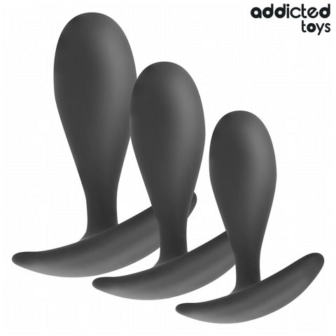 Addicted Toys Zestaw 3 anatomicznych zatyczek silikonowych, model 2