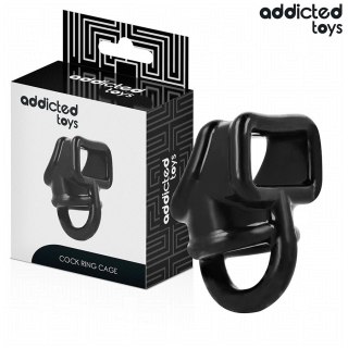 Addicted Toys pierścień wspierający w formie klatki, czarny, 69 mm