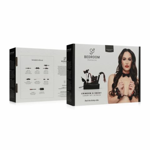 Bedroom Fantasies Crimson & Ebony Zestaw Akcesoriow 8-częściowy Deluxe
