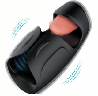 M for Men Lickety Split Black - Wibrująca maszyna intymna silikonowa