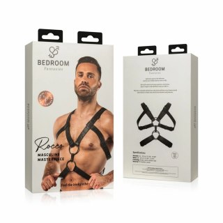 Rocco Anatomiczny Uprząż Regulowana Czarna Skora Ekologiczna
