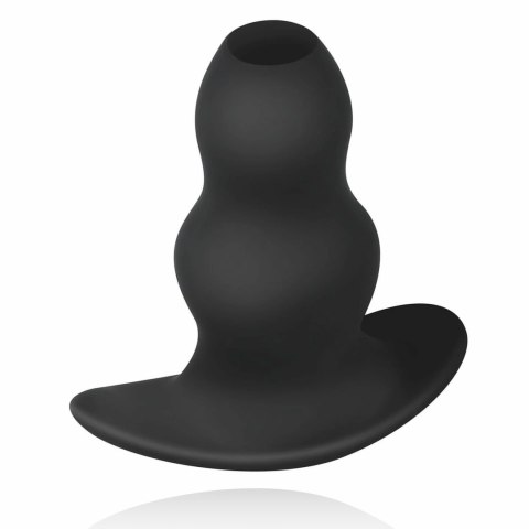 BUTTR Foxhole wtyczka anatomiczna silikonowa z otworem, czarna L