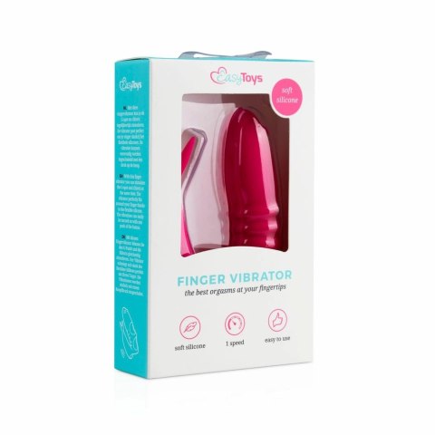 EasyToys Wibrujący Nakładka na Palec Pink - elastyczny silikon