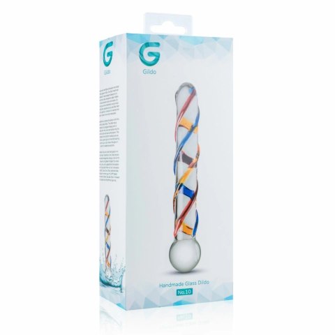 Gildo Szklana Maszyna Intymna No. 10 Prążkowana Transparentna 19 cm
