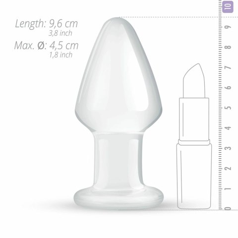 Glas No. 25 - Szklany korek anatomiczny, średni rozmiar, 4,6 cm
