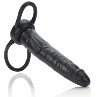 CalExotics Double Strap-On System czarny - podwojny aplikator TPR 13 cm
