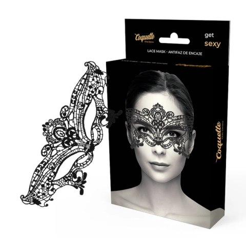 Coquette Chic Desire maska koronkowa szeroka czarna elegancka