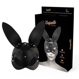 Coquette Chic Desire maska wegańska skorzana z uszami krolika czarna