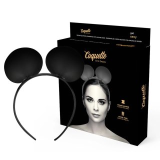 Coquette Chic Desire opaska z uszami myszy skora wegańska czarna