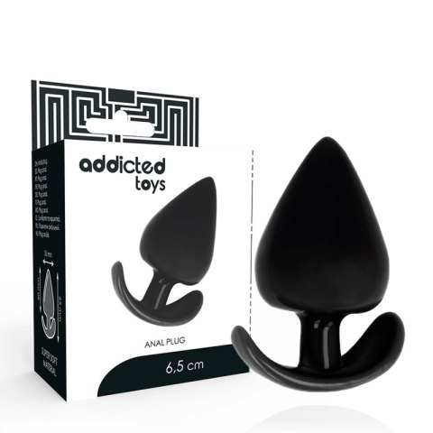 Addicted Toys korek anatomiczny 8,5 cm silikonowy czarny
