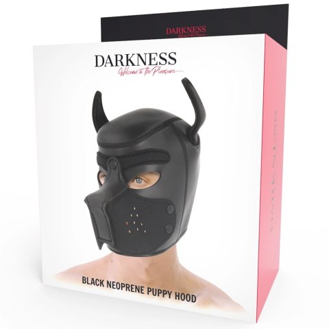 Darkness maska neoprenowa dla miłośnikow zabaw, rozmiar M, czarna-czerwona