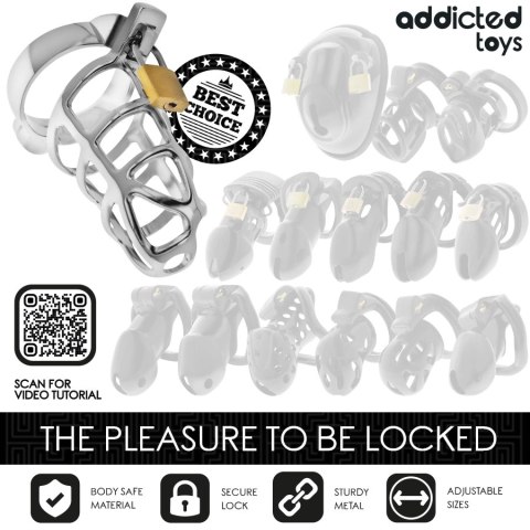 Addicted Toys Silver Lock Metal System Blokujący Rozmiar M