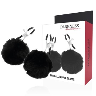 Darkness Zaciski Regulowane z Pomponami Metalowe Bez Niklu