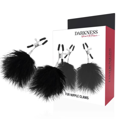 Darkness Zaciski z Pomponami Regulowane Metalowe Bez Niklu