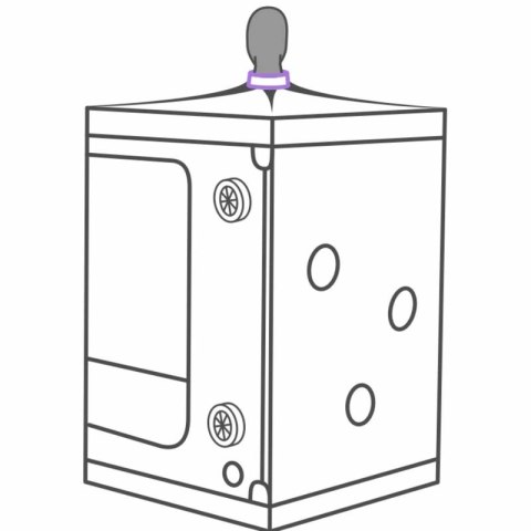 Secret Dome Kink Club Cabin Scandale fioletowy - system z kajdankami LED 100x100x140 cm
