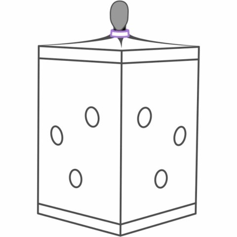 Secret Dome Kink Club Cabin Scandale fioletowy - system z kajdankami LED 100x100x140 cm