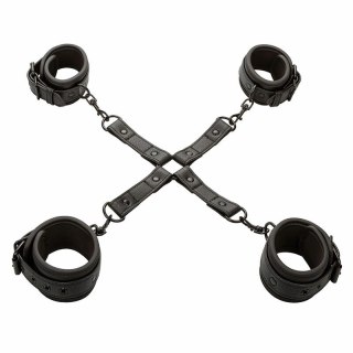 CalExotics Nocturnal Skorzane Złącze Regulowane Hog Tie Czarny