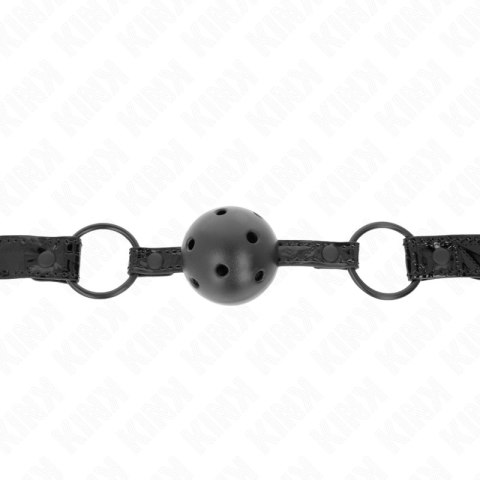 KINK Ball Gag Model 3 - Regulowany, Diamentowy Wzor, 4,5 cm, Czarny