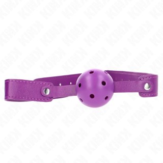 KINK Fioletowa Piłka Oddychająca 4,5 cm - Pasek 65x2,5 cm, silikonowa