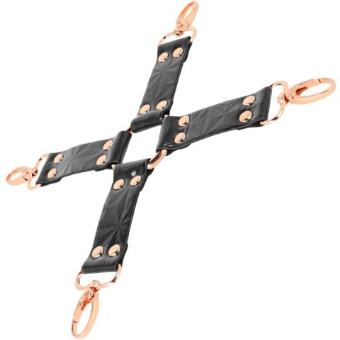 Begme Black Edition - krawat z wegańskiej skory z podszewką neoprenową